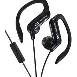 JVC HA-EBR80B Stereo Sport-clip In-Ear Headphone with Mic and Remote, Black
