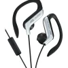 JVC HA-EBR80S Stereo Sport-clip In-Ear Headphone with Mic and Remote, Silver