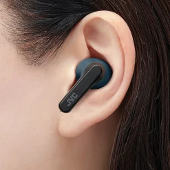 JVC RIPTIDZ True Wireless Earbuds with Charging Case, Bluetooth, Navy (HAA9TA)