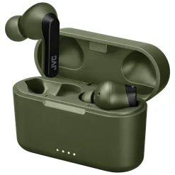 JVC RIPTIDZ True Wireless Earbuds with Charging Case, Bluetooth, Olive (HAA9TG)