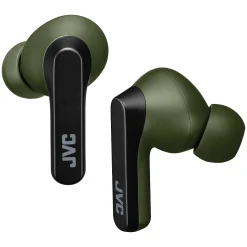 JVC RIPTIDZ True Wireless Earbuds with Charging Case, Bluetooth, Olive (HAA9TG)