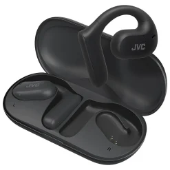 JVC True Wireless Active Noise-Canceling Nearphones with Charging Case, Bluetooth, Black (HANP35TB)