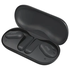 JVC True Wireless Active Noise-Canceling Nearphones with Charging Case, Bluetooth, Black (HANP35TB)