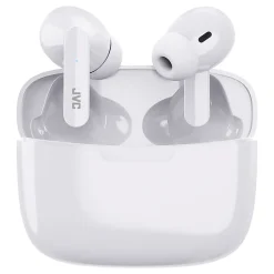 JVC Ultra-Compact True Wireless Earbuds with Charging Case, Bluetooth, Coconut White (HAD5TW)