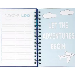 Kahootie Co. Travel Journal For Kids Hardcover Journal, 5.5" x 8.5", Wide Ruled, Royal Blue, 60 Pages (TRAVB-H)