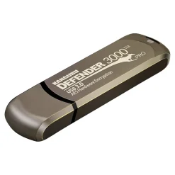 Kanguru Defender 3000 256GB USB 3.2 Flash Drive, Brown (KDF3000-256G)