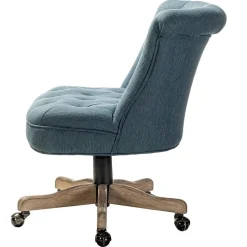 Karat Home Armless Fabric Swivel Task Chair, Blue (HOFMSY0096-BLUE)