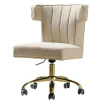 Karat Home Armless Polyester Swivel Task Chair, Tan (OFM0001-TAN)