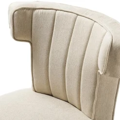 Karat Home Armless Polyester Swivel Task Chair, Tan (OFM0001-TAN)