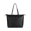 Karla Hanson Tanya Black Vegan Leather Tote Bag, Medium (21804BLACK)