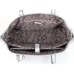 Karla Hanson Tanya Gray Vegan Leather Tote Bag, Medium (21804GREY)