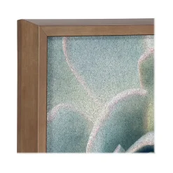 Kate & Laurel F2 Images Succulent 7 Cork Bulletin Board, Gold Frame, 1' x 1' (222048)
