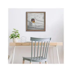 Kate & Laurel Pete Olsen Ocean Beach San Francisco Cork Bulletin Board, Gold Frame, 1' x 1' (222049)