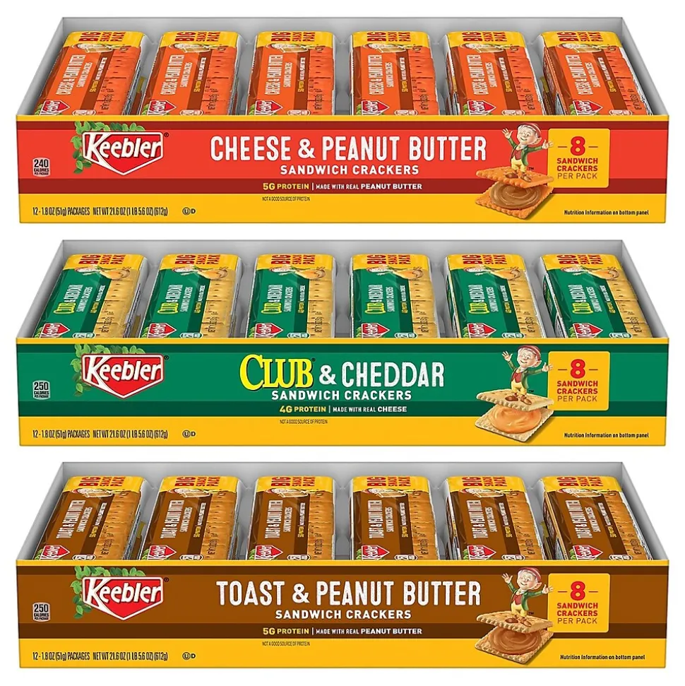Keebler Cracker Variety Pack, 1.8 oz, 36/count (600-00773)