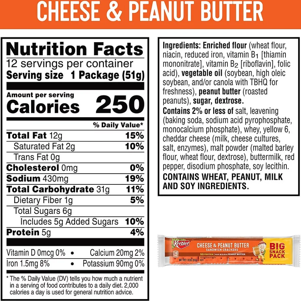 Keebler Cracker Variety Pack, 1.8 oz, 36/count (600-00773)