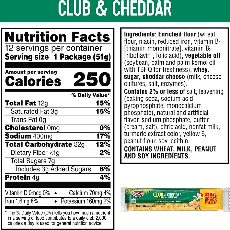 Keebler Cracker Variety Pack, 1.8 oz, 36/count (600-00773)