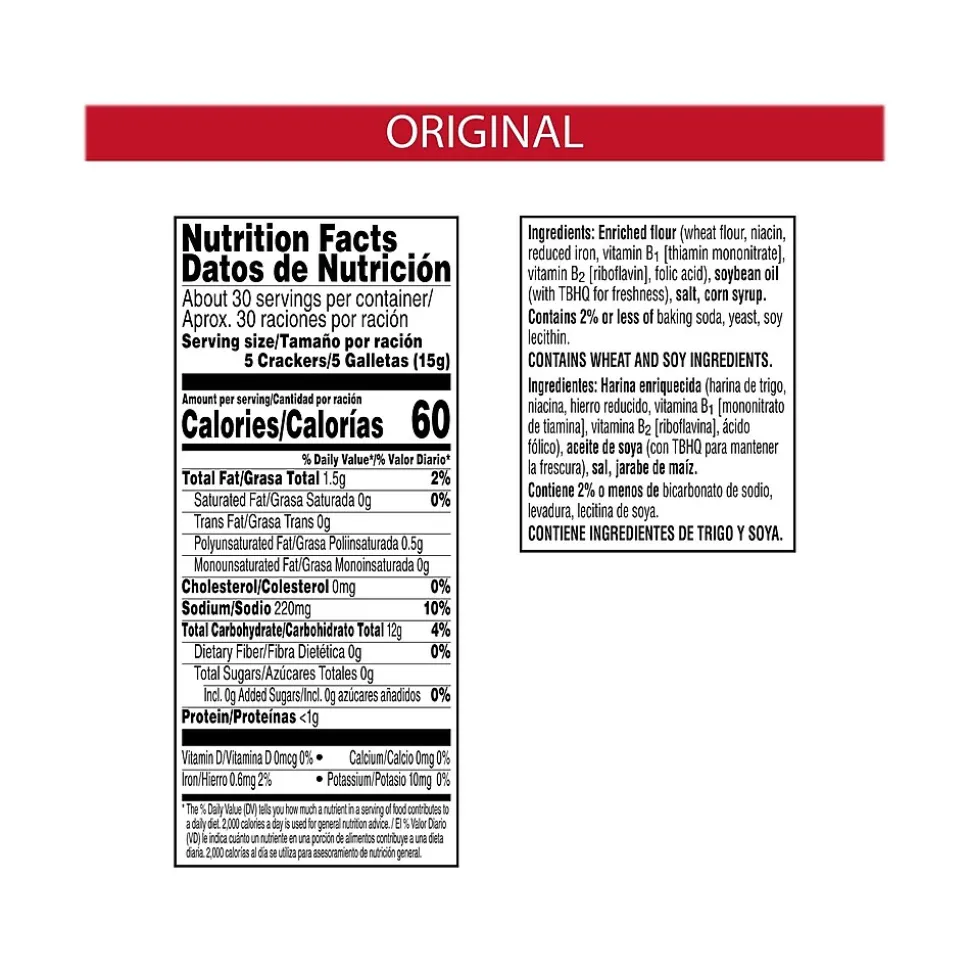 Kellogg's Zesta Original Saltine Crackers, 16 oz. (3010000133)