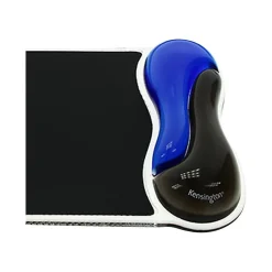 Kensington Duo Gel Mouse Pad/Wrist Rest Combo, Black/Blue (62401)