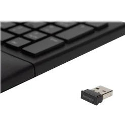 Kensington Pro Fit Wireless Ergonomic Keyboard and Optical Mouse Combo, Black (K75406US)