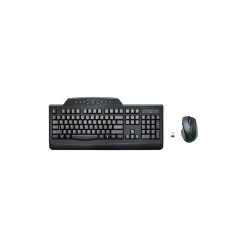 Kensington Pro Fit Wireless Media Desktop Set Ergonomic Keyboard and Mouse Combo, Black (K72408US)