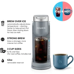 Keurig® K-Iced Single Serve Coffee Maker, Arctic Gray (5000371871)