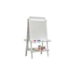 KidKraft Deluxe Dry/Wet Erase Easel, 48", White Wood (62040)
