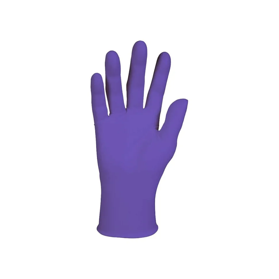 Kimberly-Clark Powder Free Nitrile Exam Gloves, Medium, Purple, 100/Box (55082)