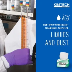 Kimtech SCIENCE KIMWIPES Delicate Task Durable Fibers Cleaning Wipers, 8.4