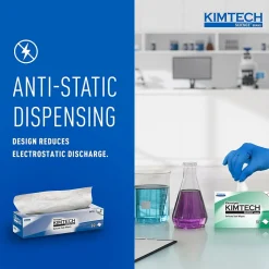 Kimtech Science Kimwipes Delicate Task Fabric Cleaning Wipers, White, 92 Wipers/Box, 15/Carton (34721)
