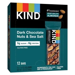 KIND Bar, Dark Chocolate Nuts & Sea Salt, 1.4 Oz., 12/Box (PHW25795)