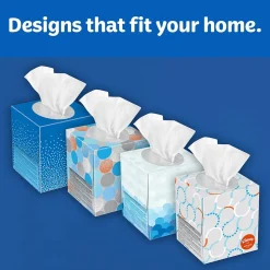 Kleenex Boutique Antiviral Facial Tissue, 3-Ply, 55 Sheets/Box, 27/Carton (49978)