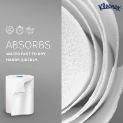 Kleenex Professional Recycled Hardwound Paper Towels, 1-ply, 700 ft./Roll, 6 Rolls/Carton (25637)