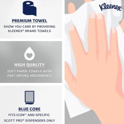 Kleenex Professional Recycled Hardwound Paper Towels, 1-ply, 700 ft./Roll, 6 Rolls/Carton (25637)