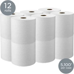 Kleenex Professional Recycled Hardwound Paper Towels, 1-ply, 425 ft./Roll, 12 Rolls/Carton (01080)