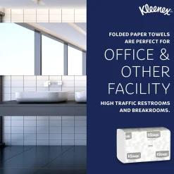 Kleenex Recycled Multifold Paper Towels, 1-ply, 150 Sheets/Pack, 8 Packs/Carton (02046)