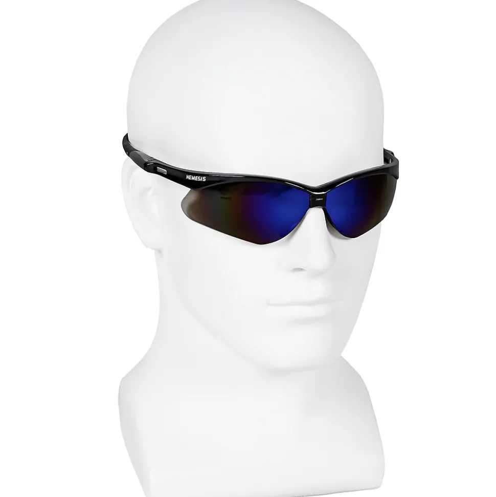 KleenGuard Nemesis Safety Glasses, Wraparound, Blue Lens (14481)