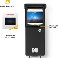 Kodak Magnifying Lighted Slide Viewer, Compact Portable 1.8x LED Backlight for 35mm Film Slides