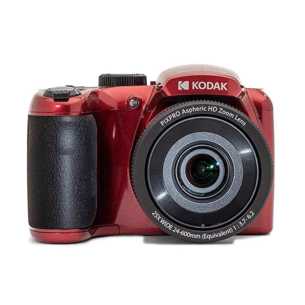 Kodak PIXPRO 16MP Bridge Digital Camera, 25x Optical Zoom, Red (AZ255-RD)