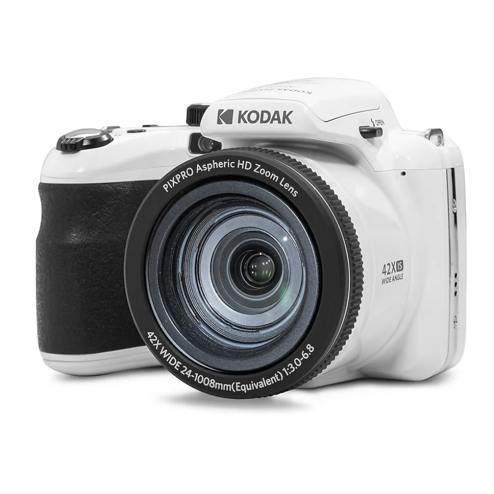 Kodak PIXPRO 20MP Digital Bridge Camera, 42x Optical Zoom, White, (AZ425-WH)