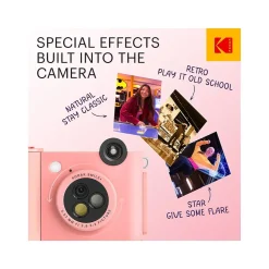 Kodak Smile+ 5 Megapixels Digital Instant Print Camera, Pink (RODSMPCAMPK)