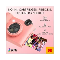 Kodak Smile+ 5 Megapixels Digital Instant Print Camera, Pink (RODSMPCAMPK)