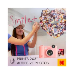 Kodak Smile+ 5 Megapixels Digital Instant Print Camera, Pink (RODSMPCAMPK)