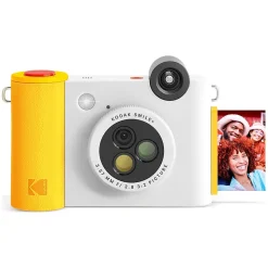 Kodak Smile+ 5 Megapixels Digital Instant Print Camera, White/Yellow (RODSMPCAMW)
