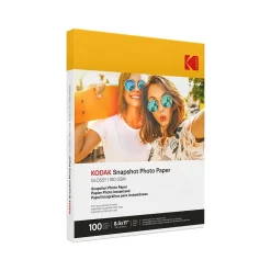 Kodak Snapshot Glossy Photo Paper, 8.5" x 11", 100 Sheets/Pack (41302)