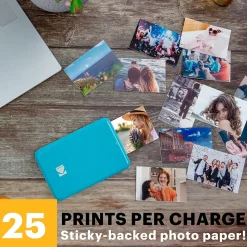 Kodak Step Mobile Zero Ink Instant Photo Printer, Single-Function, Blue (RODMP20AMZBL)
