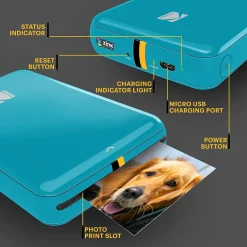 Kodak Step Mobile Zero Ink Instant Photo Printer, Single-Function, Blue (RODMP20AMZBL)