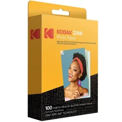 Kodak Zink Premium Photo Paper, 2" x 3", 100 Sheets/Pack (RODZ2X3100)