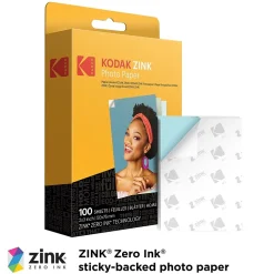 Kodak Zink Premium Photo Paper, 2" x 3", 100 Sheets/Pack (RODZ2X3100)