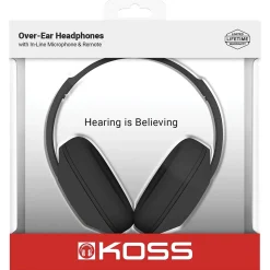Koss Wired Noise Canceling Over-Ear Headphones, Black (UR23I)