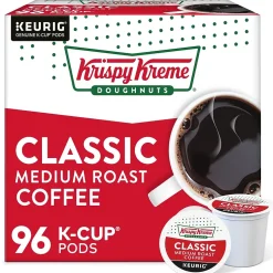 Krispy Kreme Classic Coffee Keurig® K-Cup® Pods, Medium Roast, 96/Carton (06110CT)